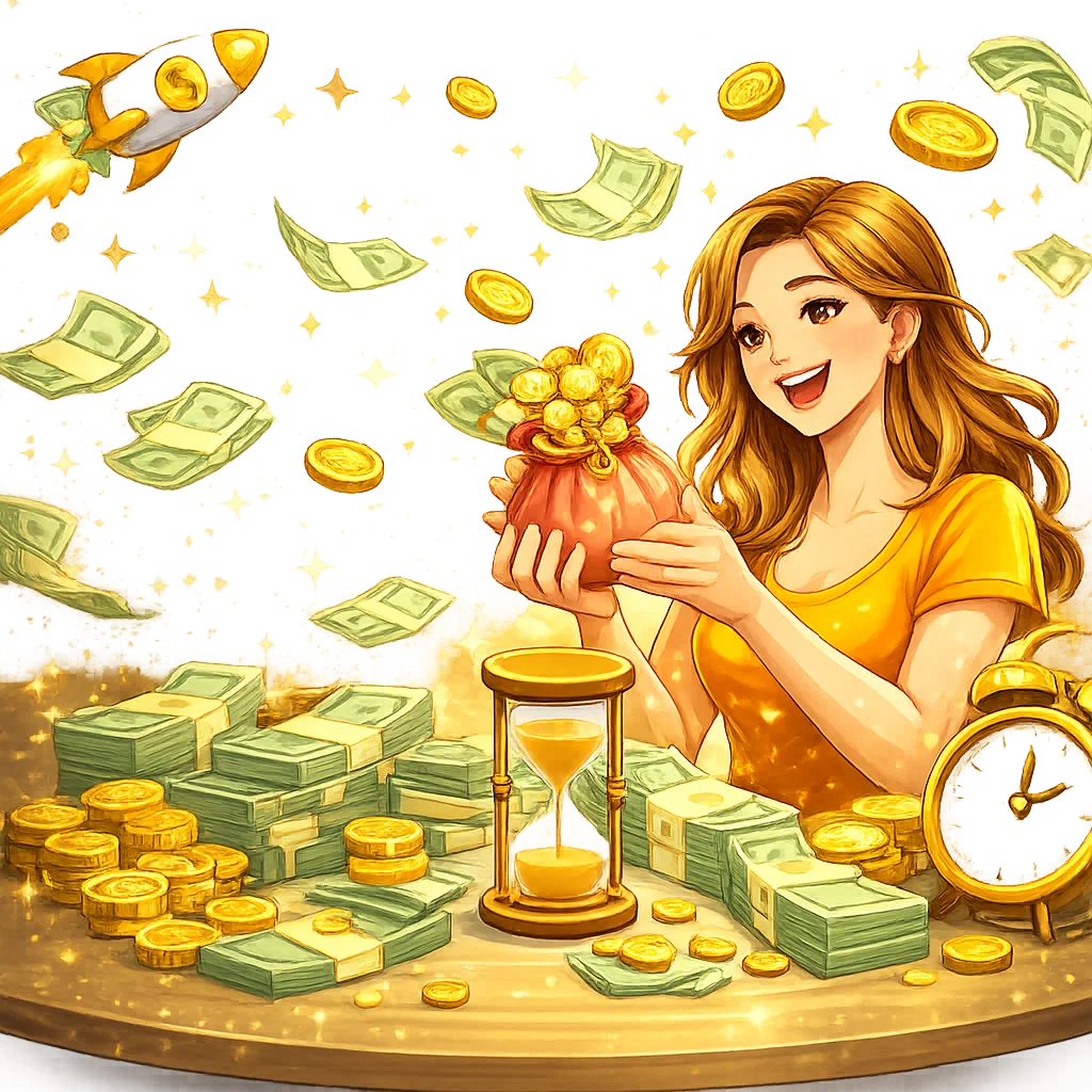 Guest dancer in blue neon corridor